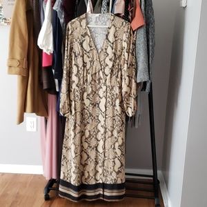 H&M Snakeskin Midi Dress